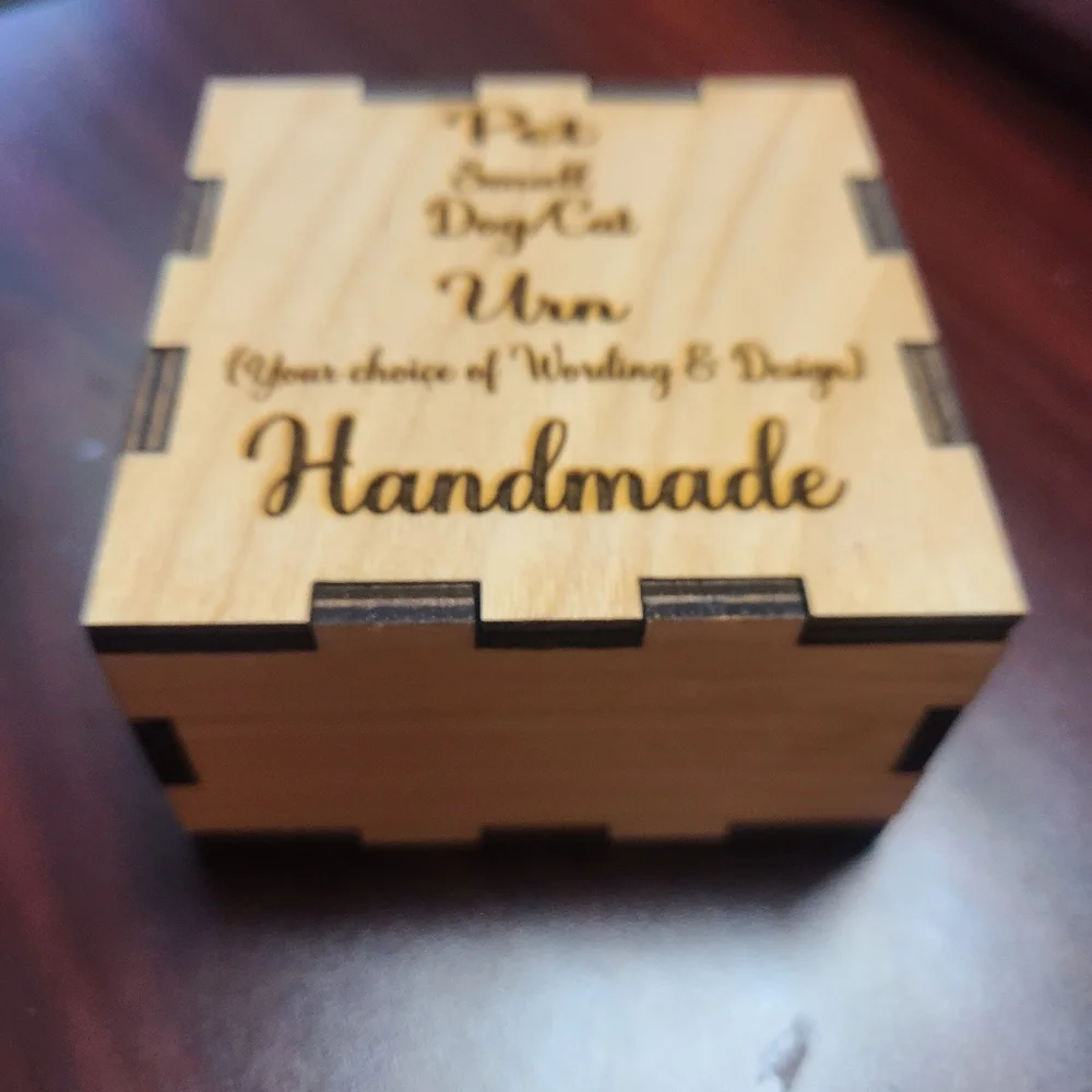 Handmade Pet Urn Box for Small Pet, Personalized